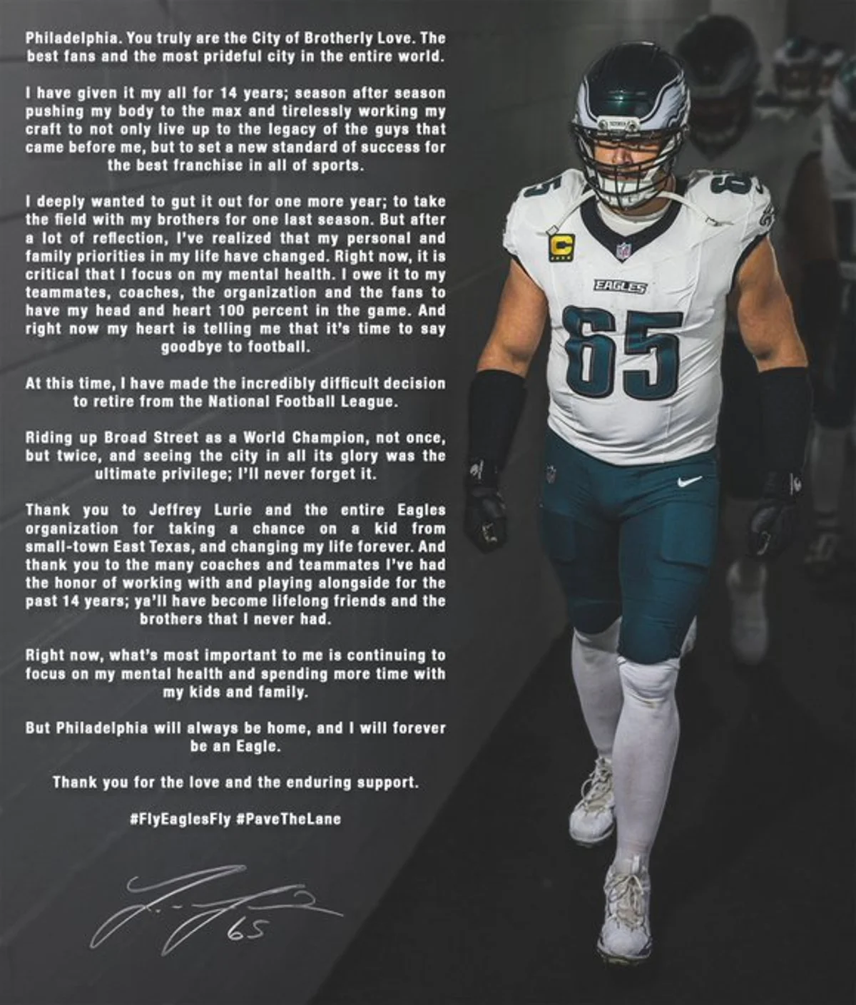 Lane Johnson Retires From The NFL