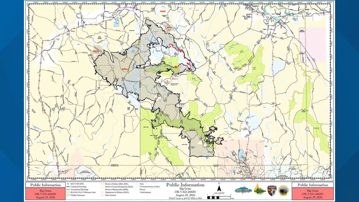 Crews nearing containment of Big Grass Fire after over a month spent fighting one of the nation's largest fires