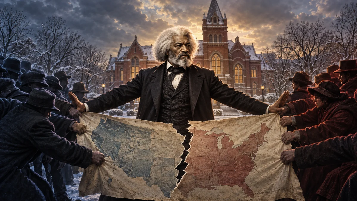 WEST CHESTER AMERICA 250 FREDERICK DOUGLASS — IN THE SHADOW OF A DIVIDED AMERICA, A LAST VOICE FOR FREEDOM REFUSES TO DIE IN WEST CHESTER