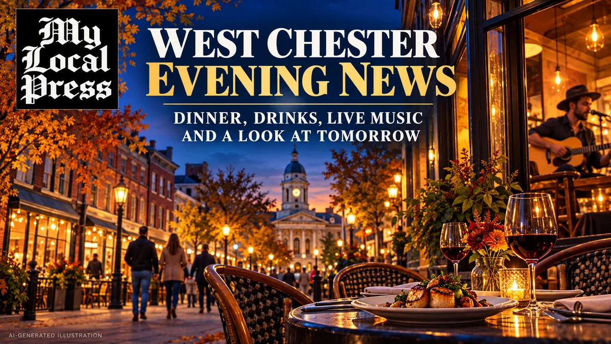 WEST CHESTER EVENING NEWS — DINNER, DRINKS, LIVE MUSIC AND A LOOK AT TOMORROW