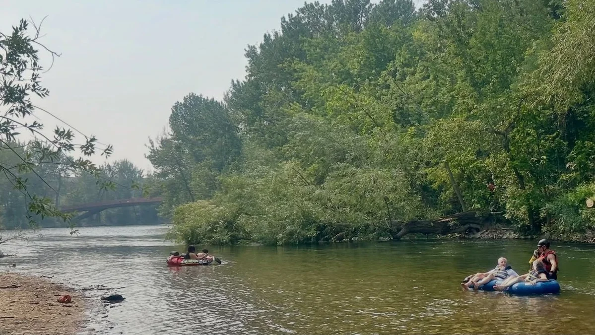 Boise firefighters remove fallen tree blocking Boise River