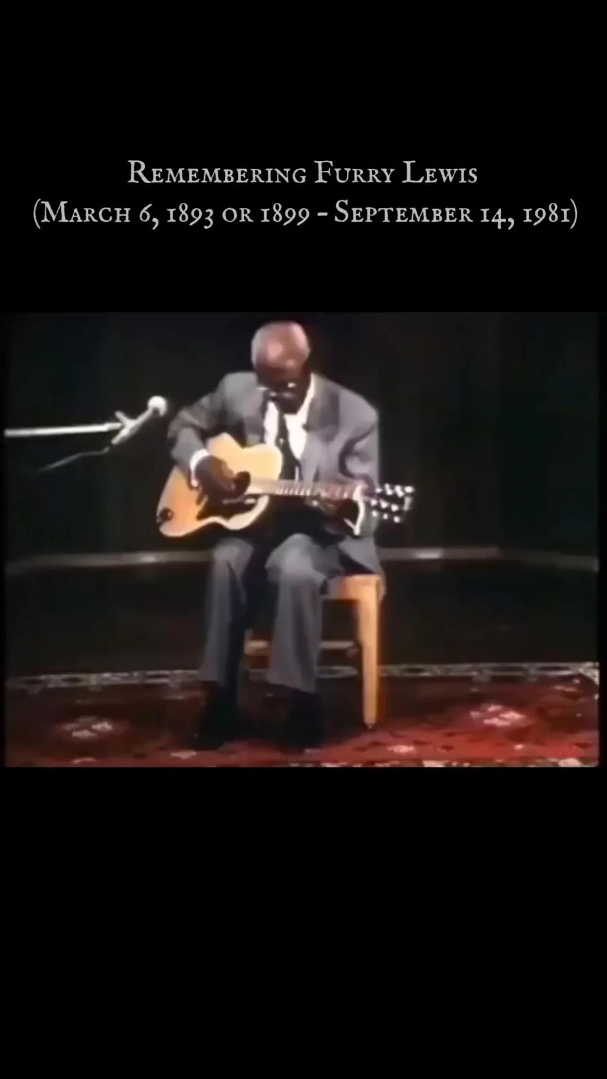 56K views · 1.9K reactions | Remembering Walter E. "Furry" Lewis (March 6, 1893 or 1899 – September 14, 1981) was an American country blues guitarist and songwriter from Memphis, Tennessee. He was one of the earliest of the blues musicians active in the 1920s to be brought out of retirement and given new opportunities to record during the folk blues revival of the 1960s.Lewis was one of the first of the old-time blues musicians of the 1920s to be brought out of retirement, and given a new lease of recording life, by the folk blues revival of the 1960s.

His travels exposed him to a wide variety of performers including Bessie Smith, Blind Lemon Jefferson, and Alger "Texas" Alexander. Like his contemporary Frank Stokes, he tired of the road and took a permanent job in 1922. His position as a street sweeper for the City of Memphis, a job he would hold until his retirement in 1966, allowed him to remain active in the Memphis music scene.

#furrylewis #blues #memphis | Dime Store Radio
