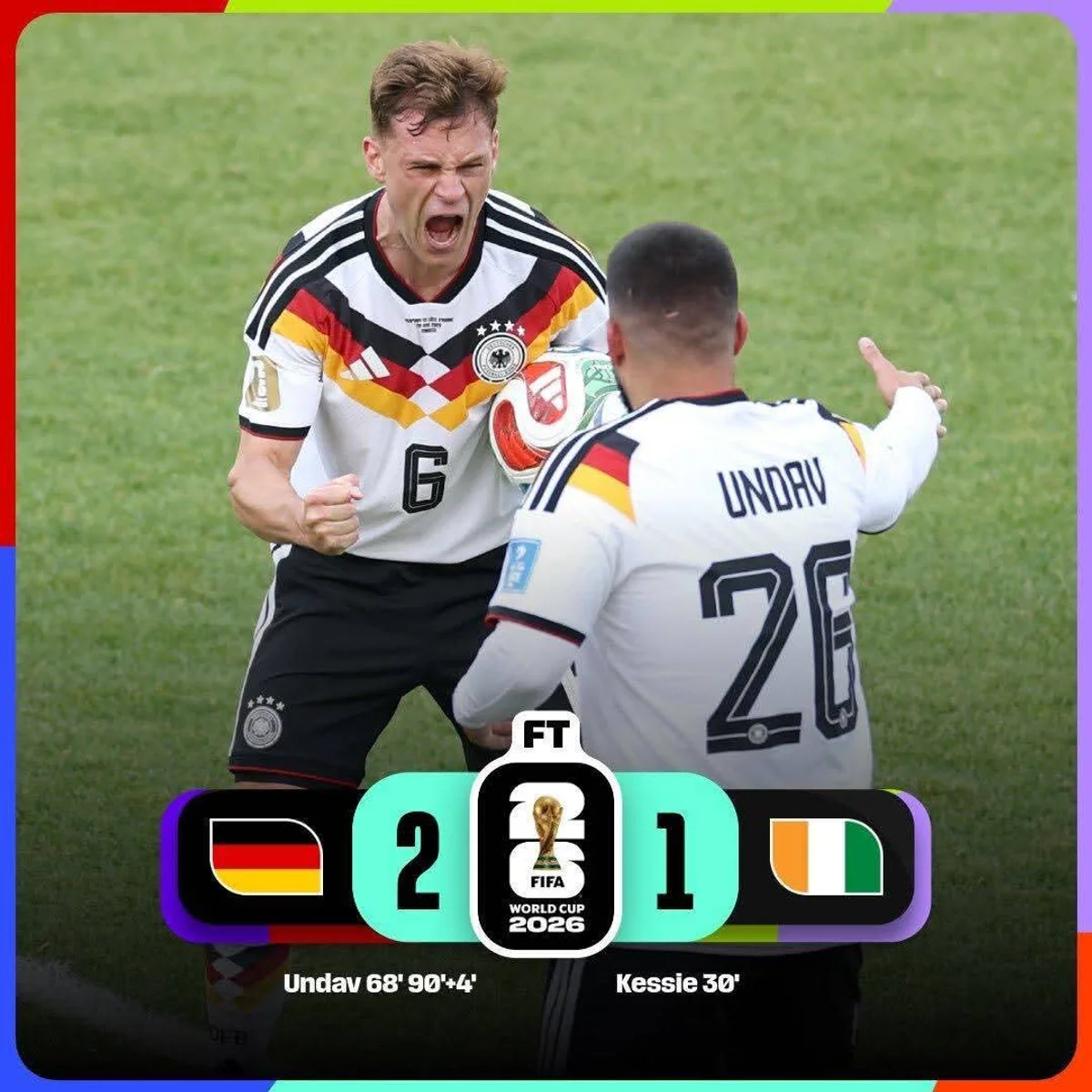 GERMANY QUALIFY FOR WORLD CUP ROUND OF 32